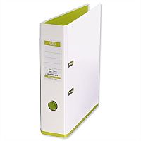 Elba MyColour Lever Arch File 80mm Polypropylene A4 White and Lime Elba MyColour Lever Arch File 80mm Polypropylene A4 White and Lime