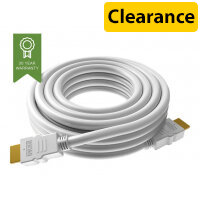 VISION Techconnect HDMI with Ethernet Cable (M/M) 1m - White, 4K Support, High-Speed HDMI Male-to-Male