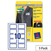Avery L4787-20 ID Badge Laser Labels 80 x 50mm Blue Border 200 Labels Avery L4787-20 ID Badge Laser Labels 80 x 50mm Blue Border 200 Labels
