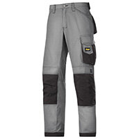 Snickers 3313 Craftsman Trousers Rip-Stop Grey/Black Waist 30 Inches Inside leg 30 Inches Size 84