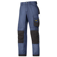 Snickers 3313 Craftsman Trousers Rip-Stop Navy/Black Waist 41 Inches Inside leg 32 Inches Size 58