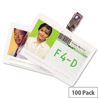 GBC ID Badge Laminating Pouches 250 Micron 67x98.5mm Pack 100