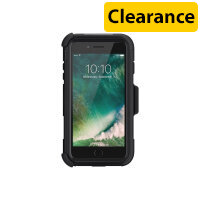 Griffin Survivor Summit Case - Rugged Back Cover for iPhone 7 Plus, Silicone/Polycarbonate, Black/Clear, thermoplastic elastomer (TPE)