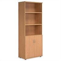 Tall Cupboard Part-Open Lockable Bottom Doors & Adjustable Shelves W800xD420xH1850mm Beech - Universal Storage Can Be Used Alone Or Accompany The Switch, Komo or Ashford Ranges Tall Cupboard Part-Open Lockable Bottom Doors & Adjustable Shelves W800xD420xH1850mm Beech - Universal Storage Can Be Used Alone Or Accompany The Switch, Komo or Ashford Ranges