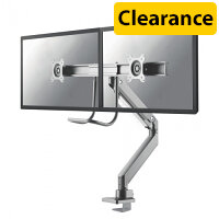 Neomounts NM-D775DXSILVER Monitor arm 10-32" - gas spring - Topfix - 180