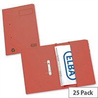 Elba Stratford Transfer Spring File Recycled Pocket 315gsm 32mm Foolscap Red 100090278 Pack 25 Elba Stratford Transfer Spring File Recycled Pocket 315gsm 32mm Foolscap Red 100090278 Pack 25