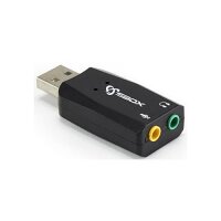 Sbox USB Sound Card Audio Adapter - 2 x Audio Jack 3.5mm to USB - Windows & Mac Compatible - Portable Music Card Sbox USB Sound Card Audio Adapter - 2 x Audio Jack 3.5mm to USB - Windows & Mac Compatible - Portable Music Card