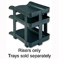 Rexel Agenda2 Charcoal Stackable Risers Pack 5 2101019 Rexel Agenda2 Charcoal Stackable Risers Pack 5 2101019