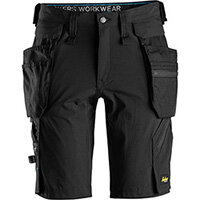 Snickers 6108 Shorts+ Detachable Holster Pockets Black Size: 052