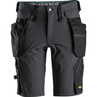 Snickers 6108 Shorts+ Detachable Holster Pockets Steel Grey - Black Size: 048