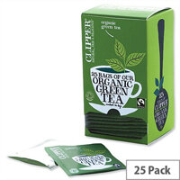 Clipper Organic Green Tea Fairtrade Light and Refreshing Teabags Pack 25 Clipper Organic Green Tea Fairtrade Light and Refreshing Teabags Pack 25