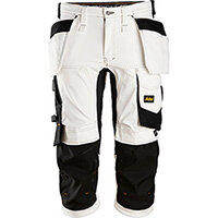 Snickers 6142 AllroundWork Stretch Pirates Holster Pockets White - Black Size 62 (W47xL32inch)