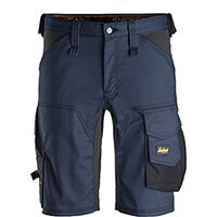 Snickers 6143 AllroundWork, Stretch Shorts Navy - Black Size: 44