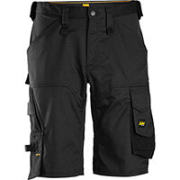 Snickers 6153 AllroundWork, Stretch Loose Fit Work Shorts Black Size: 044