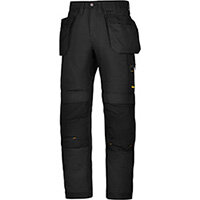 Snickers 6201 AllroundWork Holster Pockets Trousers Black W35 Inches L32 Inches Size 50 WW1