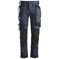 Snickers 6241 AllroundWork Stretch Work Trousers With Holster Pockets Size 208 (W: 38 Inches/L: 28 Inches) Navy & Black