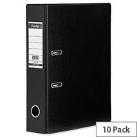 Elba Lever Arch File PVC 70mm Spine A4 Black Pack of 10 Elba Lever Arch File PVC 70mm Spine A4 Black Pack of 10