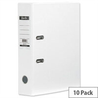 Elba Lever Arch File PVC 70mm Spine A4 White Pack of 10 Elba Lever Arch File PVC 70mm Spine A4 White Pack of 10