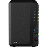 Synology DiskStation DS220+ NAS Desktop Ethernet LAN Black J4025 Synology DiskStation DS220+ NAS Desktop Ethernet LAN Black J4025