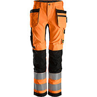 Snickers 6730 AllroundWork, Women's High-Vis Trousers+ Holster Pockets Class 2 High Visibility Orange - Black Size: 18 (W27xL29inch) Snickers 6730 AllroundWork, Women's High-Vis Trousers+ Holster Pockets Class 2 High Visibility Orange - Black Size: 18 (W27xL29inch)