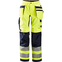 Snickers 6730 AllroundWork, Women's High-Vis Trousers+ Holster Pockets Class 2 High Visibility Yellow - Navy Size: 18 (W27xL29inch) Snickers 6730 AllroundWork, Women's High-Vis Trousers+ Holster Pockets Class 2 High Visibility Yellow - Navy Size: 18 (W27xL29inch)