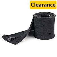 StarTech.com 40 Inches (1m) Neoprene Cable Management Sleeve with Zipper & Buckle - 1.2 Inches (3cm) Diameter - Computer/PC Power/Network/AV Cord Cover/Manager - Flexible Cable Organizer Wrap - Black, Cable sleeve, Rubber, Black