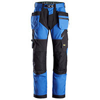 Snickers 6902 FlexiWork Work Trousers With Holster Pockets Size 192 (W31xL28inch) True Blue & Black Snickers 6902 FlexiWork Work Trousers With Holster Pockets Size 192 (W31xL28inch) True Blue & Black