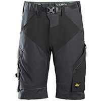 Snickers 6914 FlexiWork, Work Shorts+ Steel Grey - Black Size: 62