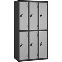 Probe 2 Door Locker Cam Lock ACTIVECOAT W305xD305xH1780mm Nest Of 3 Black Body Silver Door 7 Year Warranty