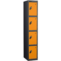 Probe 4 Door Locker Cam Lock ACTIVECOAT W305xD305xH1780mm Black Body Orange Door 7 Year Warranty