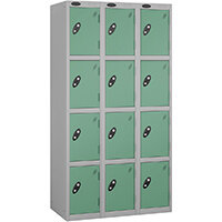 Probe 4 Door Locker Cam Lock ACTIVECOAT W305xD305xH1780mm Nest Of 3 Silver Body Jade Door 7 Year Warranty