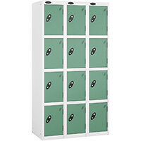 Probe 4 Door Locker Cam Lock ACTIVECOAT W305xD305xH1780mm Nest Of 3 White Body Jade Door 7 Year Warranty