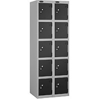 Probe 5 Door Locker Cam Lock ACTIVECOAT W305xD305xH1780mm Nest Of 2 Silver Body Black Door 7 Year Warranty