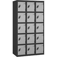 Probe 5 Door Locker Cam Lock ACTIVECOAT W305xD305xH1780mm Nest Of 3 Black Body Silver Door 7 Year Warranty