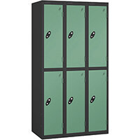 Probe 2 Door Locker Cam Lock ACTIVECOAT W305xD380xH1780mm Nest Of 3 Black Body Jade Door 7 Year Warranty