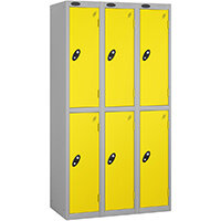 Probe 2 Door Locker Cam Lock ACTIVECOAT W305xD380xH1780mm Nest Of 3 Silver Body Lemon Door 7 Year Warranty