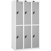 Probe 2 Door Locker Cam Lock ACTIVECOAT W305xD380xH1780mm Nest Of 3 White Body Silver Door 7 Year Warranty