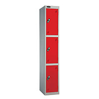 Probe 3 Door Locker Cam Lock ACTIVECOAT W305xD380xH1780mm Silver Body Red Door 7 Year Warranty
