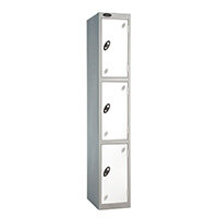 Probe 3 Door Locker Cam Lock ACTIVECOAT W305xD380xH1780mm Silver Body White Door 7 Year Warranty