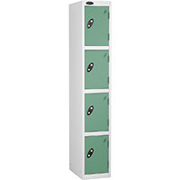 Probe 4 Door Locker Cam Lock ACTIVECOAT W305xD380xH1780mm White Body Jade Door 7 Year Warranty