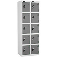 Probe 5 Door Locker Cam Lock ACTIVECOAT W305xD380xH1780mm Nest Of 2 White Body Silver Door 7 Year Warranty