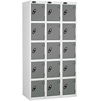 Probe 5 Door Locker Cam Lock ACTIVECOAT W305xD380xH1780mm Nest Of 3 White Body Silver Door 7 Year Warranty
