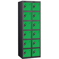 Probe 6 Door Locker Cam Lock ACTIVECOAT W305xD380xH1780mm Nest Of 2 Black Body Green Door