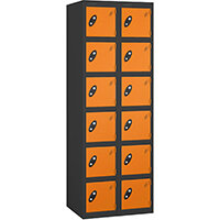 Probe 6 Door Locker Cam Lock ACTIVECOAT W305xD380xH1780mm Nest Of 2 Black Body Orange Door 7 Year Warranty