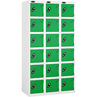 Probe 6 Door Locker Cam Lock ACTIVECOAT W305xD380xH1780mm Nest Of 3 White Body Green Door 7 Year Warranty