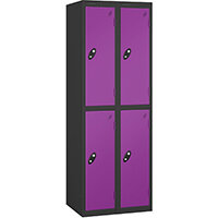 Probe 2 Door Locker Cam Lock ACTIVECOAT W305xD460xH1780mm Nest Of 2 Black Body Lilac Door 7 Year Warranty