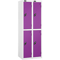 Probe 2 Door Locker Cam Lock ACTIVECOAT W305xD460xH1780mm Nest Of 2 White Body Lilac Door 7 Year Warranty