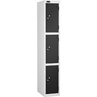 Probe 3 Door Locker Cam Lock ACTIVECOAT W305xD460xH1780mm White Body Black Door 7 Year Warranty