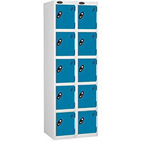 Probe 5 Door Locker Cam Lock ACTIVECOAT W305xD460xH1780mm Nest Of 2 White Body Blue Door 7 Year Warranty