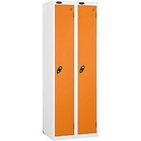 Probe 1 Door Locker Cam Lock ACTIVECOAT W380xD380xH1780mm Nest Of 2 White Body Orange Door